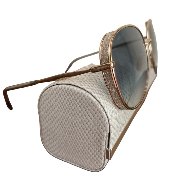 Jimmy Choo FELINE Gold Frame 58mm Sunglasses NWT - Picture 6 of 17